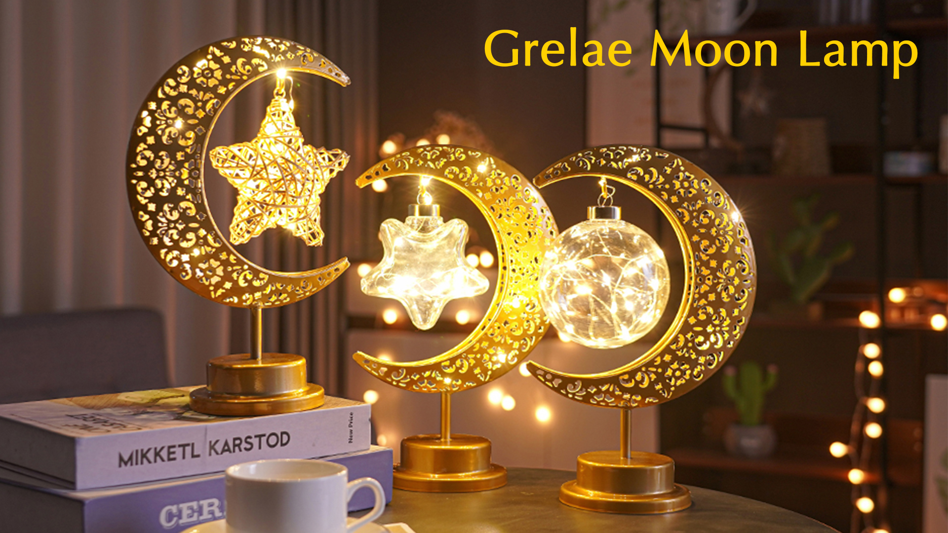 Ramadan Decorations Moon Lamp, Ramadan Decorations for Home, Eid